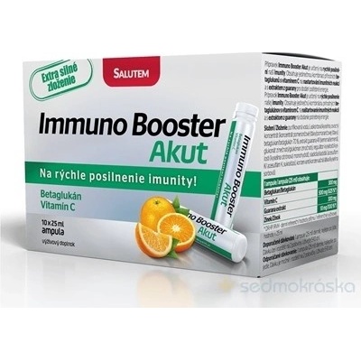 Immuno Booster Akut SALUTEM roztok v ampulkách s Betaglukánom 10 x 25 ml