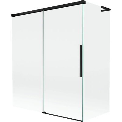 Mexen Rox L параван за вана с 2 плъзгащи се врати 140 + 70 x 150 cm, прозрачен, черен - 8C9L-140-070-70-00 (8C9L-140-070-70-00)