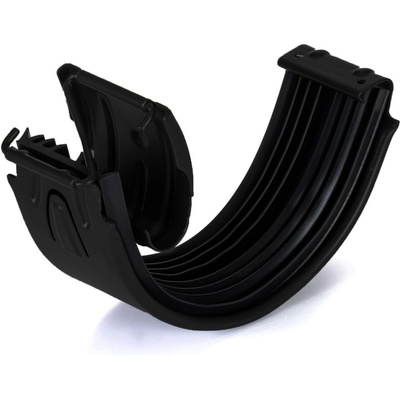 Evromat Spojka pre odkvapový žľab 333 mm pozink lak RAL 9005 čierna