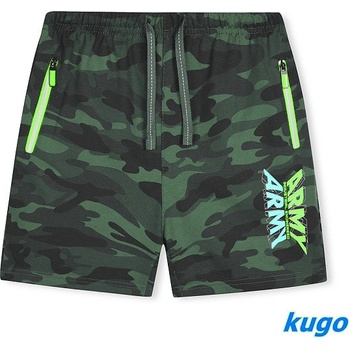 Kugo chlapecké pecké šortky MASKÁČOVÉ khaki tmavší TM8251