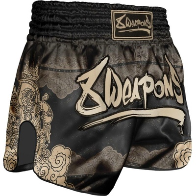 8 WEAPONS Muay Thai trenýrky Hanuman černo/zlaté