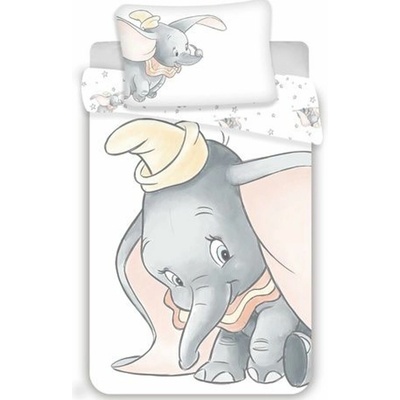 Jerry Fabrics Dumbo baby bedding 135 x 100 cm 60 x 40 cm biela mix farieb