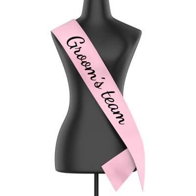Šerpa Groom´s team Světlá růžová šířka šerpy 10 8 cm Canvas Šerpa 2517