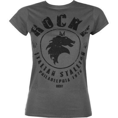 tričko filmové hybris Rocky Italian Stallion Čierna