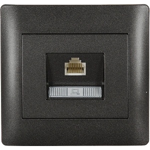 ELMARK Rhyme КОМПЮТЪРЕН КОНТАКТ rj45 (cat6e) ГРАФИТ МЕТ (112856e)