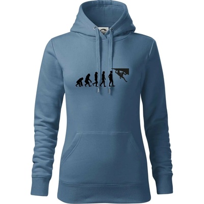 Evoluce bouldering mikina dámská Cape s kapucí Denim – Zboží Dáma