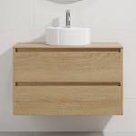 Bath Deluxe Шкаф за баня с мивка TRONDHEIM/VIKEDAL 90x57x46 cm дъб/бял (SETBT0154A)