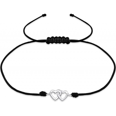 Bangles spojená srdce & nylonová šňůrka 654