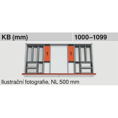 Příborník BLUM ORGA-LINE sada misek 550 mm ZSI.550KI4 - 2x (od 1000 mm)
