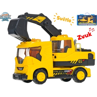Mikro trading 2-Play Traffic - Bagr - 22 cm - na setrvačník se světlem a zvukem