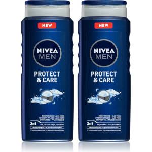 Nivea MEN Hydrocare душ-гел за лице, тяло и коса изгодна опаковка 2 x 500 ml