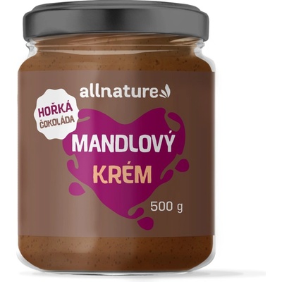 Allnature Mandlový krém s hořkou čokoládou 500 g