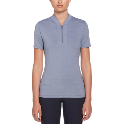 Callaway Women's Tonal Short-Sleeve Performance Polo - Blue Indigo Htr