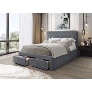 Halmar Тапицирано легло MARISOL 160 - сив (MARISOL/bej/oneBED//HAL)