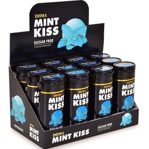 Dedra Комплект от 12 MINT KISS | освежаващи пастили без захар със силна мента
