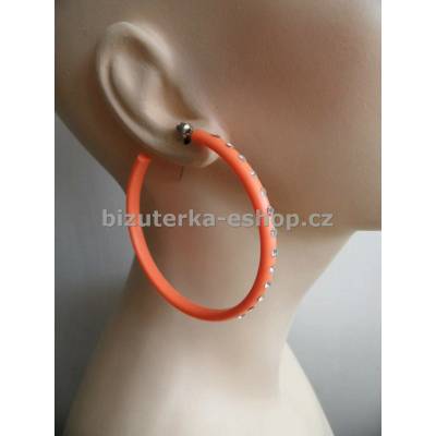 Bizuterka-eshop.cz kruhy 05835 s kamínky oranžové