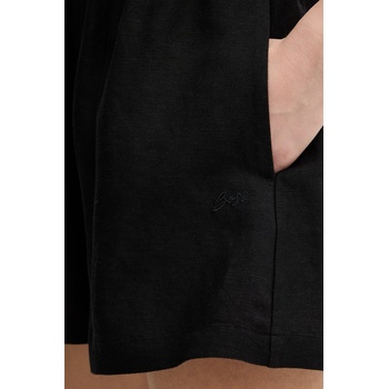 BOSS Orange къс панталон дамски с лен C Tallan (50559251)