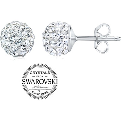 SILVEGO kuličky Swarovski Crystals čiré B36071w