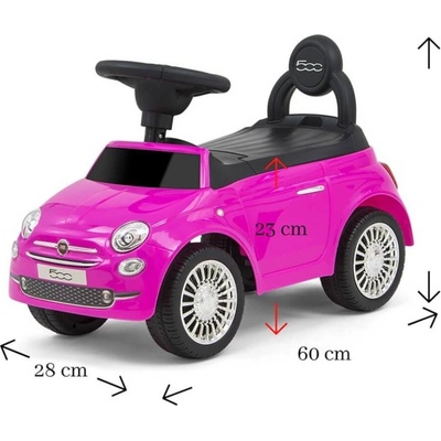 Milly mally Fiat 500 růžové