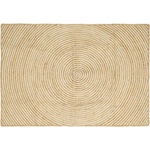 vidaXL Килим за площ Естествено и бяло 140 x 200 cm юта (42010722)