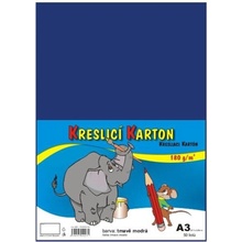 Stepa Kresliaci kartón A3 50ks 180g tmavomodrý