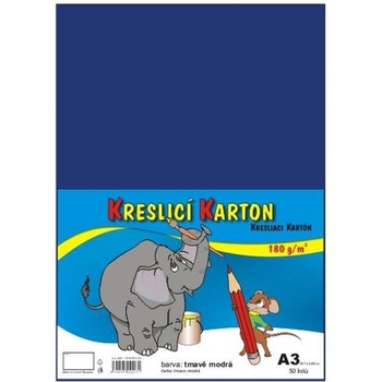 Stepa Kresliaci kartón A3 50ks 180g tmavomodrý