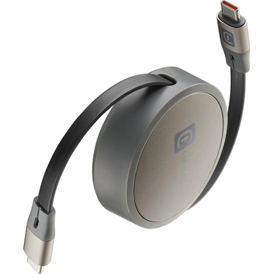 Cellularline Ролетен USB-C кабел 120см 100W бързо зареждане 14671