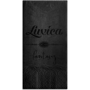 Luxica® Fantasy - черни салфетки с дискретен релеф и фин бордюр 2 слоя | 40 броя Сгъвка 1/8 (41787811881)