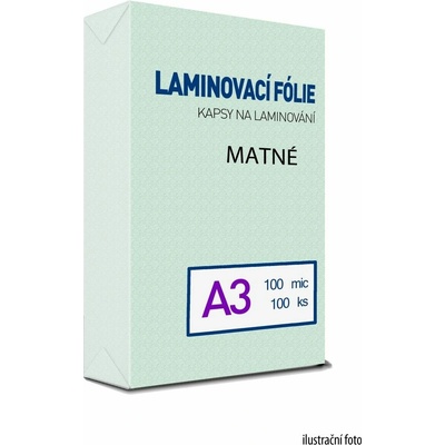Laminovací fólie - kapsy A3, 100 mic (100 ks) MAT – Hledejceny.cz
