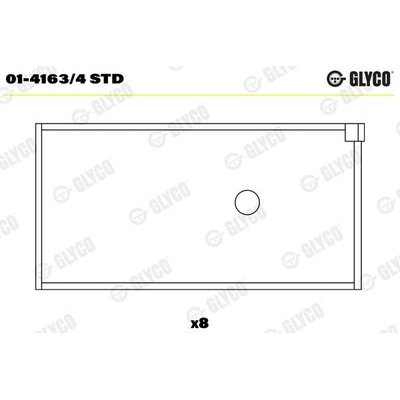 Ojniční ložisko GLYCO 01-4163/4 STD - sada