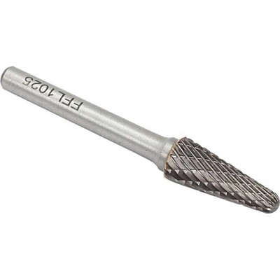 Technická fréza kužeľová zaoblená 10 x 25 mm, dĺžka 65 mmTYP L, stopka 6 mm, XL-TOOLS