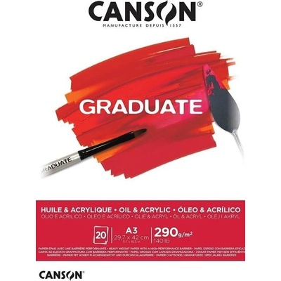 Canson Pad Graduate Huile & Acrylique Скицник 20 A3 290 g (C400110381)