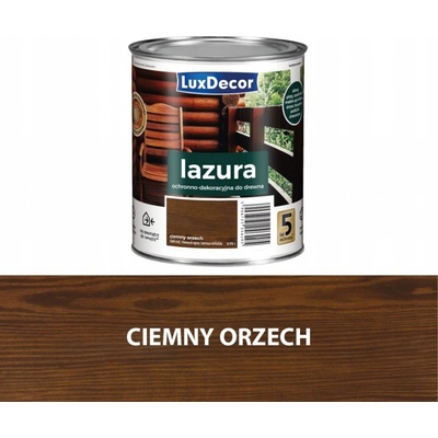 Lazura Luxdecor 5 let ochrany 4,5 l, tmavý ořech