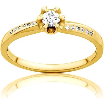 Image 1 of SAVICKI Годежен пръстен със страничен камък: бяло злато. диаманти