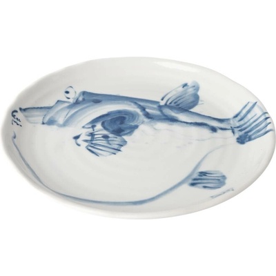 MIJ Jídelní talíř FUGU 24 cm bílá keramika