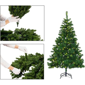 Timeless Tools Umelý vianočný stromček nórsky s kovovým stojanom v 4 veľkostiach s osviežovačom vzduchu navyše