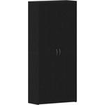 vidaXL Шкаф за обувки 80 x 35.5 x 180 см Инженерна дървесина Черно (3333845)