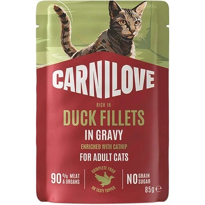 Carnilove Cat Gravy Kachna + šanta kočičí 85 g