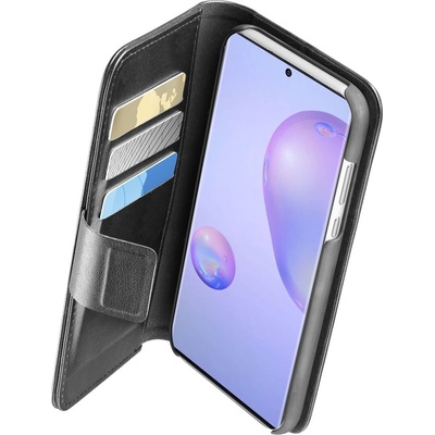 Cellularline Калъф за Samsung Galaxy Note 20, тип портфейл, Cellularline Book Agenda, с поставка, черен (IT6864)