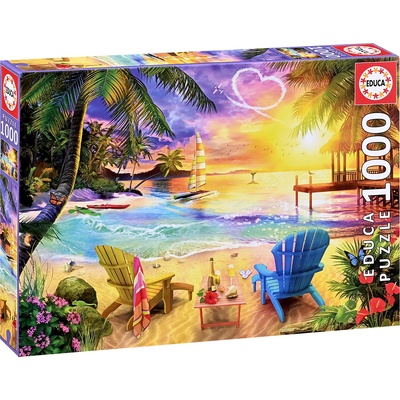 Educa Пъзел Educa от 1000 части - Любовен плаж (EDU20255)