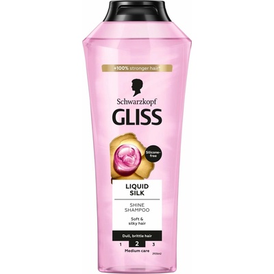 Schwarzkopf Gliss Liquid Silk regeneračný šampón pre posilnenie a lesk vlasov 400 ml