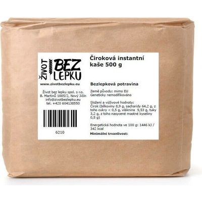 Život bez lepku Čiroková instantná kaša 500 g