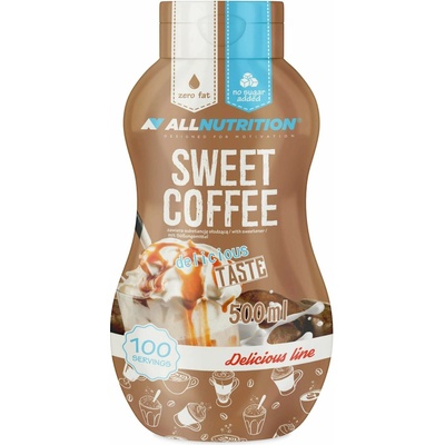 Allnutrition Bezkalorický sirup 500 ml Sladká káva