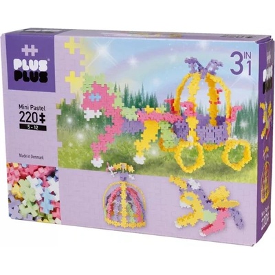 Plus-Plus Plus-Plus: Приказки с феи, пастелни цветове - комплект 3-в-1 (3769)