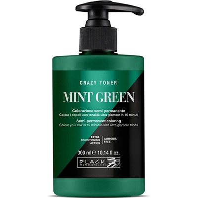 Black Professional Black Professional Crazy Toner Semi-permanent Hair Colour 300 ml полутрайна боя Mint Green