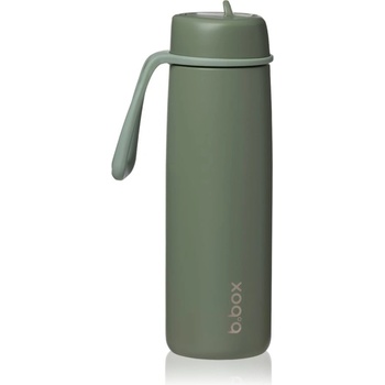 b.box Stainless Steel Thermos Bottle термобутилка със сламка Olive 690ml