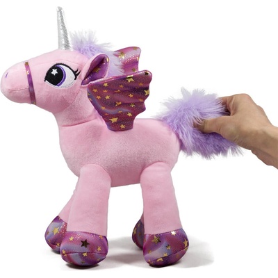 Amek Toys ПЛЮШЕНО ПОНИ ЕДНОРОГ С ПЪРХАЩИ КРИЛА 2 ЦВЯТА 35 СМ