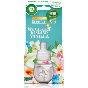 Air Wick Spring Fresh Spring Breeze & Island Vanilla elektrický osviežovač vzduchu náhradná náplň 19 ml