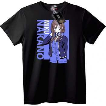 NOONEBRAND Тениска Мику Накано Аниме - 4XL, Black