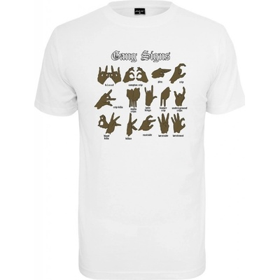 Mister Tee Tričko Gang Signs White